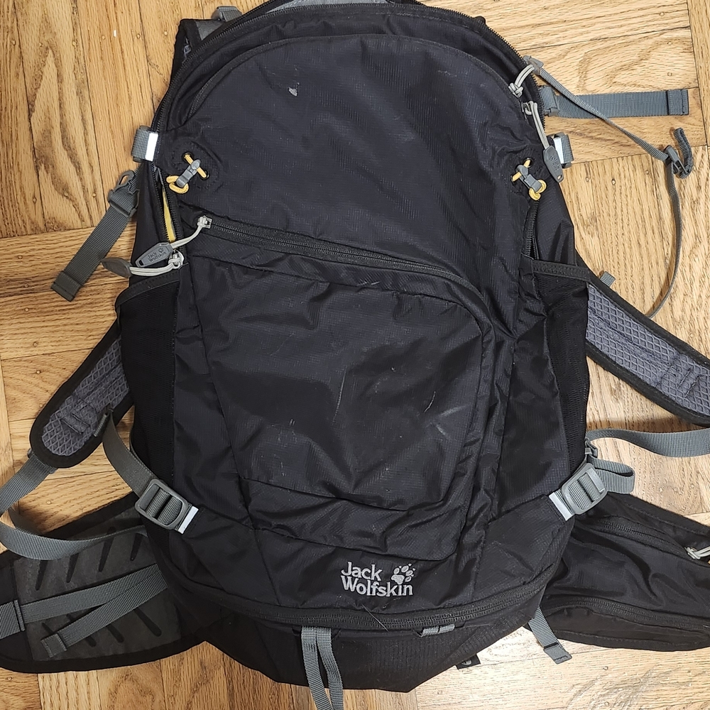 Jack Wolfskin Black and Gray Backpack